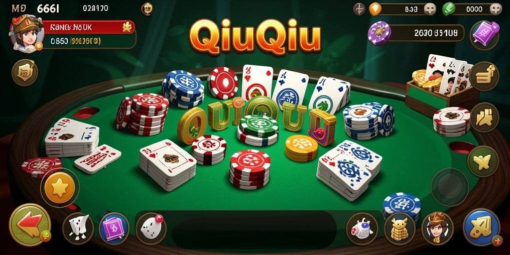 Screenshot utama gameplay QiuQiu yang seru dan mendebarkan.