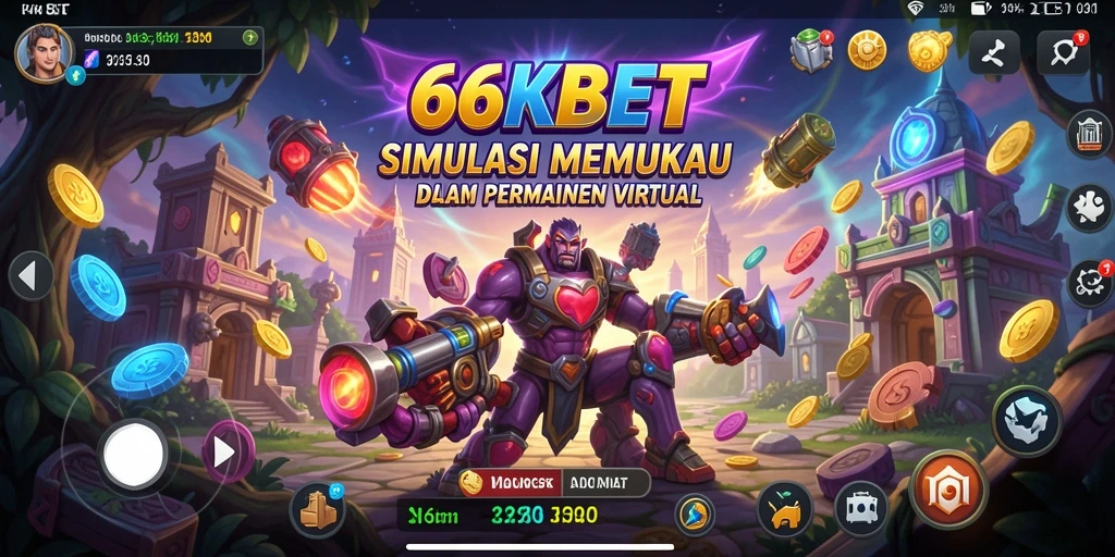 Tangkapan layar gameplay 66KBET menampilkan interaksi dinamis pemain dalam dunia virtual.