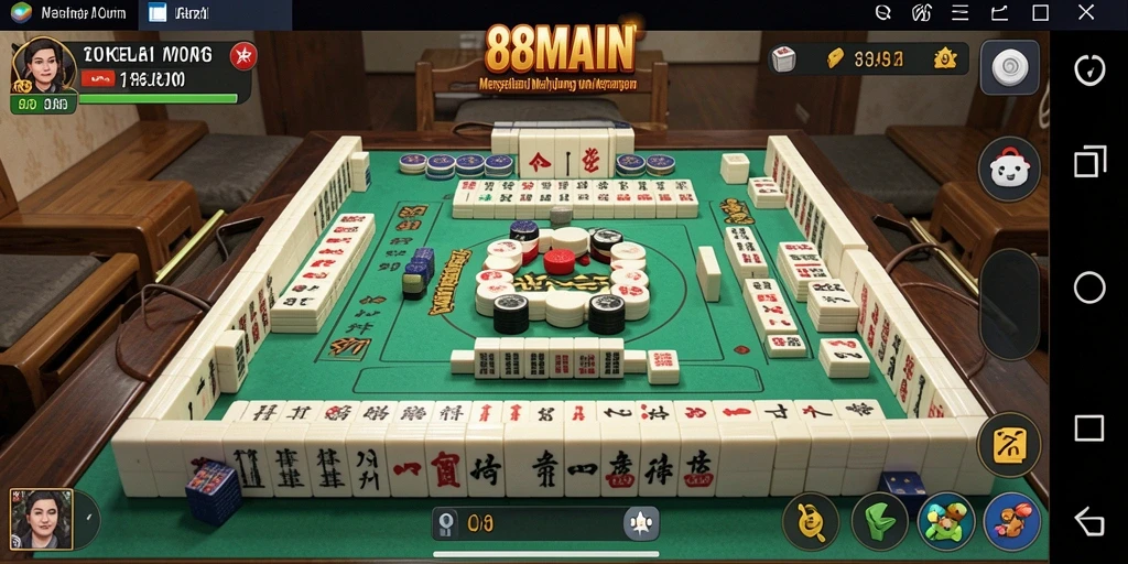 Screenshot utama 88MAIN menampilkan gameplay seru Mahjong.