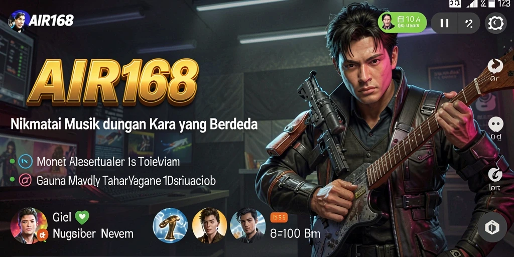 Screenshot gameplay AIR168 menampilkan keseruan bermain musik dan interaksi pengguna.