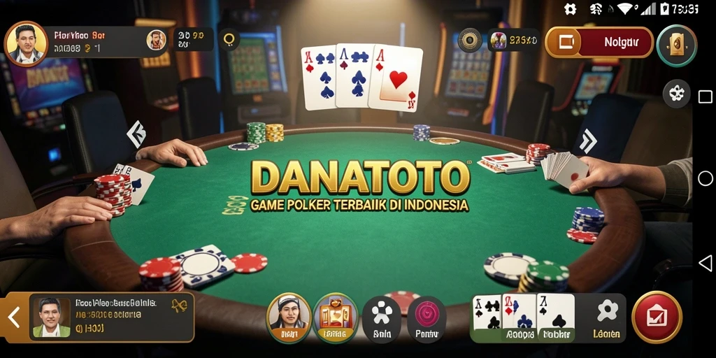 Screenshot gameplay <strong>DANATOTO</strong> menampilkan aksi seru permainan Poker.