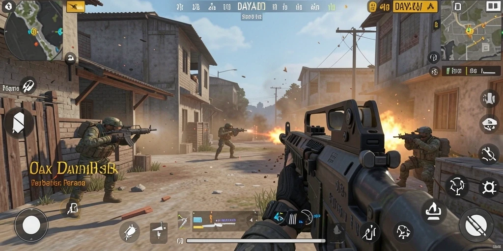 Tampilan gameplay <strong>DAYA4D</strong> yang memukau dalam pertempuran FPS.
