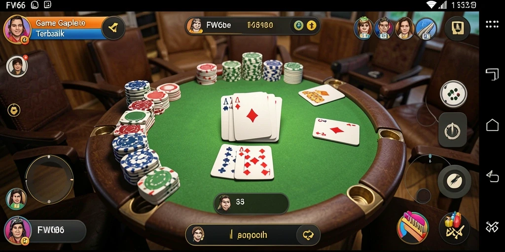 Screenshot gameplay FW66 menampilkan keseruan bermain Gaple.