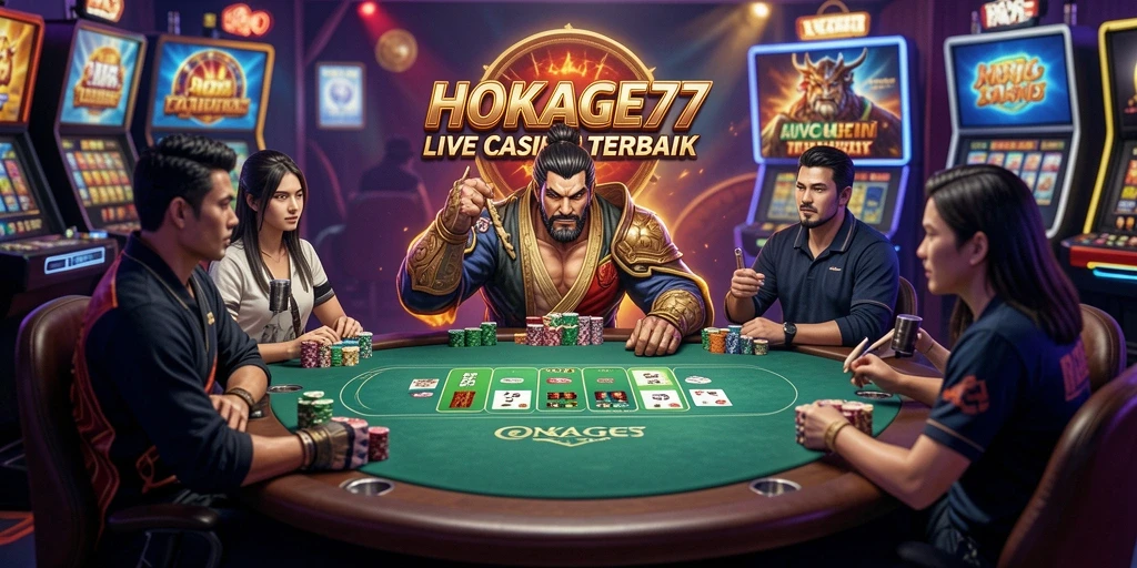 Tampilan menarik dari gameplay Live Casino di HOKAGE77.