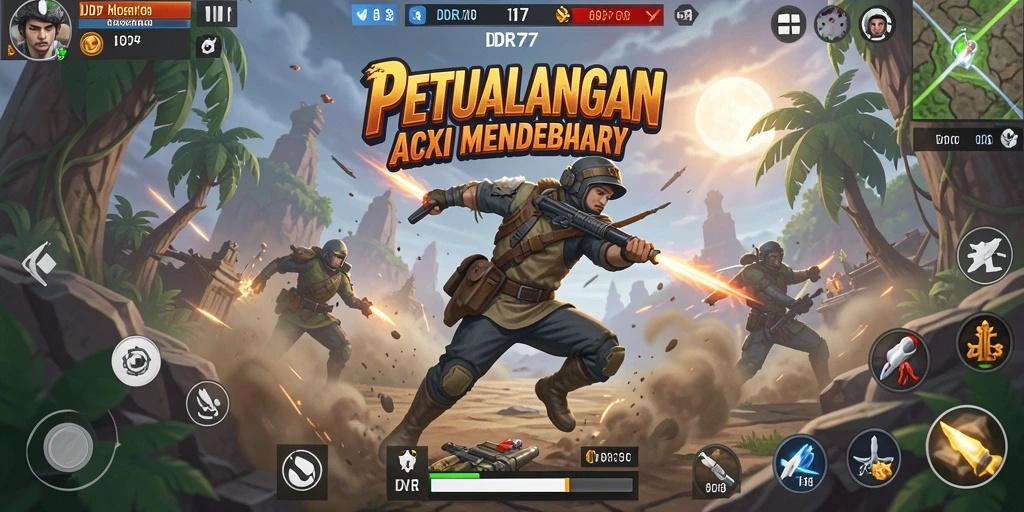 Tangkapan layar IDR77 menunjukkan aksi pertempuran yang mendebarkan.