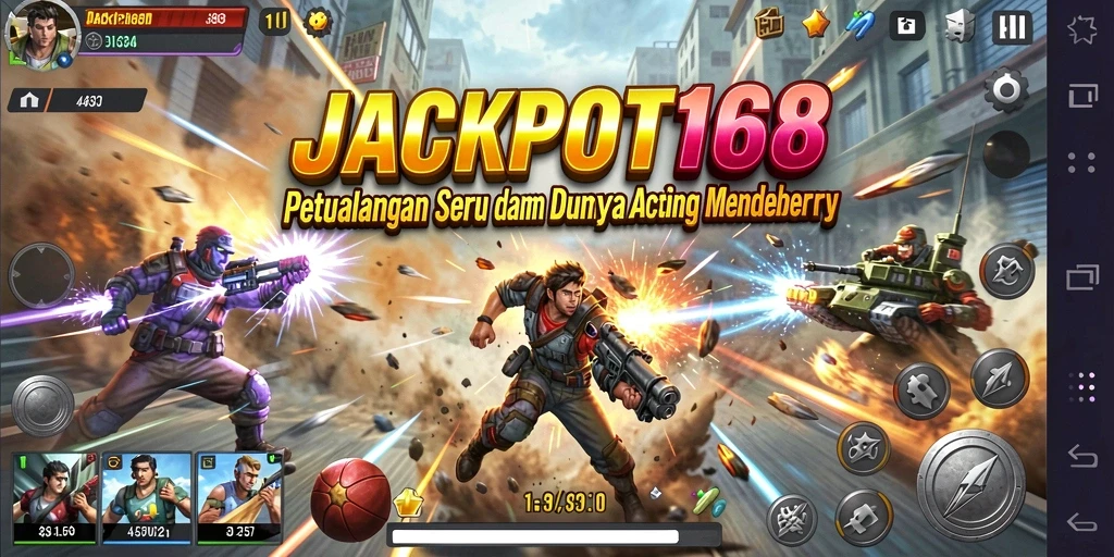 Tampilan mendebarkan dari gameplay aksi JACKPOT168.