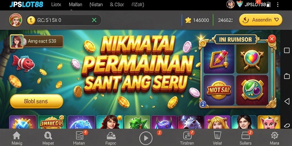 Tampilan gameplay <strong>JPSLOT88</strong> yang menarik dan penuh warna.