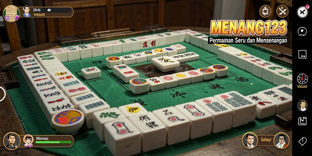 Tampilan gameplay Mahjong di MENANG123 yang menarik.