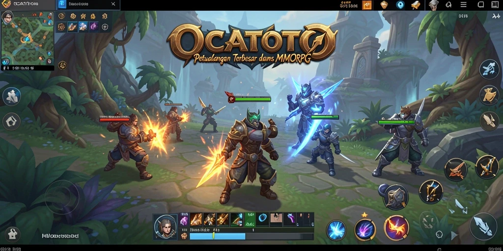 Gameplay OCATOTO yang menegangkan dan penuh aksi dalam dunia MMORPG.