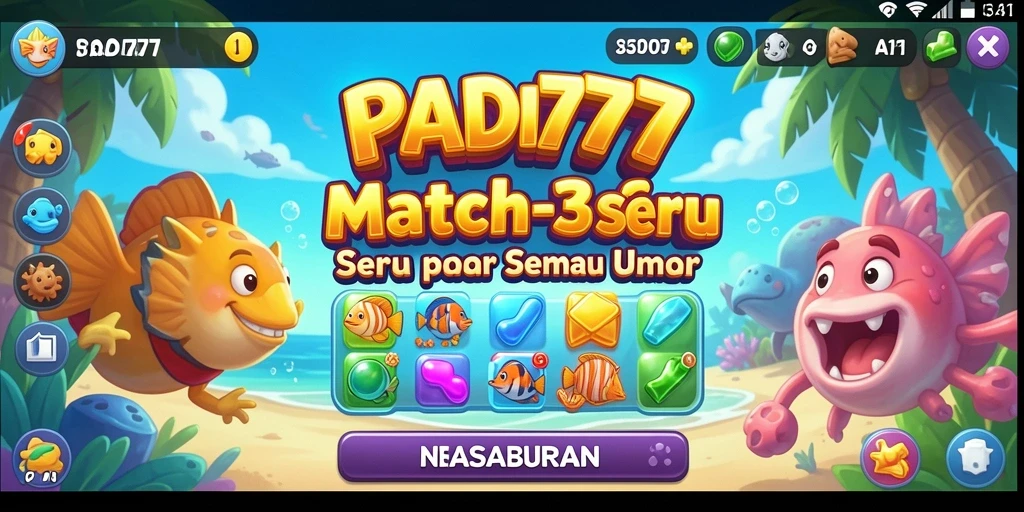 Tangkapan layar menampilkan gameplay seru PADI777 dengan grafis yang cerah.