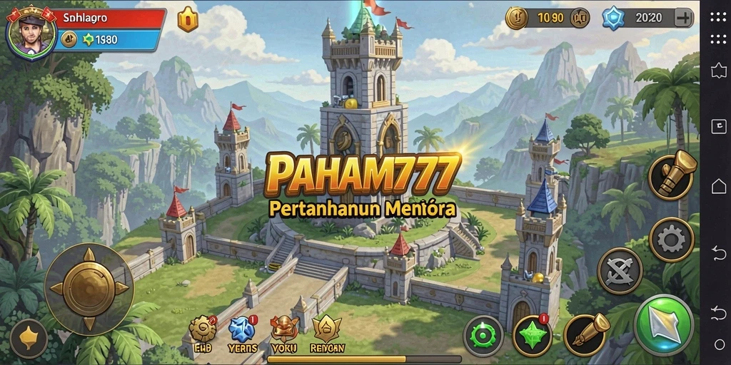 Tangkapan layar utama menampilkan aksi seru Tower Defense di PAHAM777.