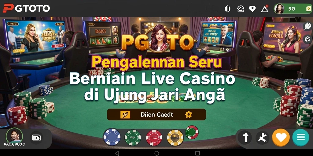 Tampilan gameplay Live Casino yang menegangkan dan interaktif.