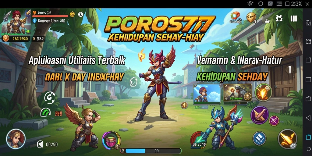 Tampilan utama POROS77 dengan fitur utilitas lengkap.
