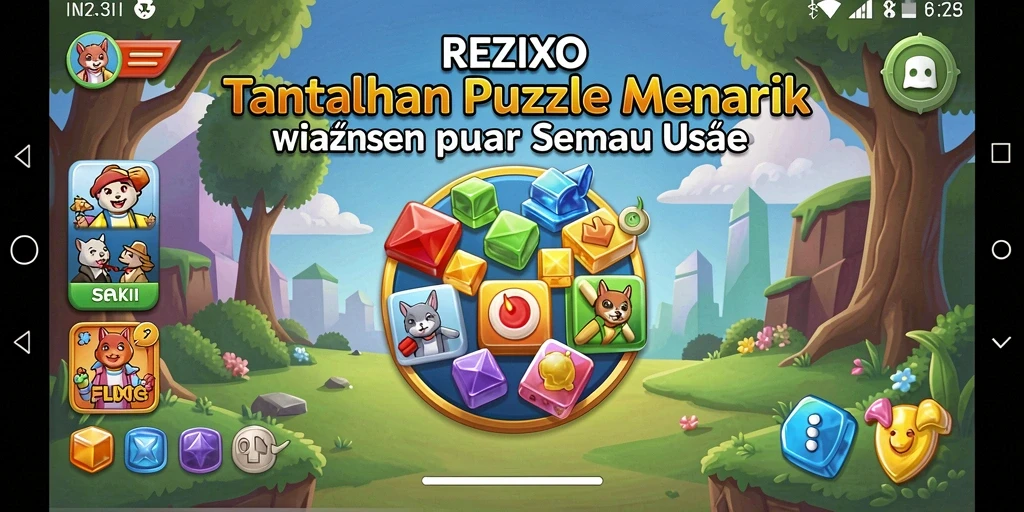 Tampilan gameplay menarik dari REZIXO yang menantang.