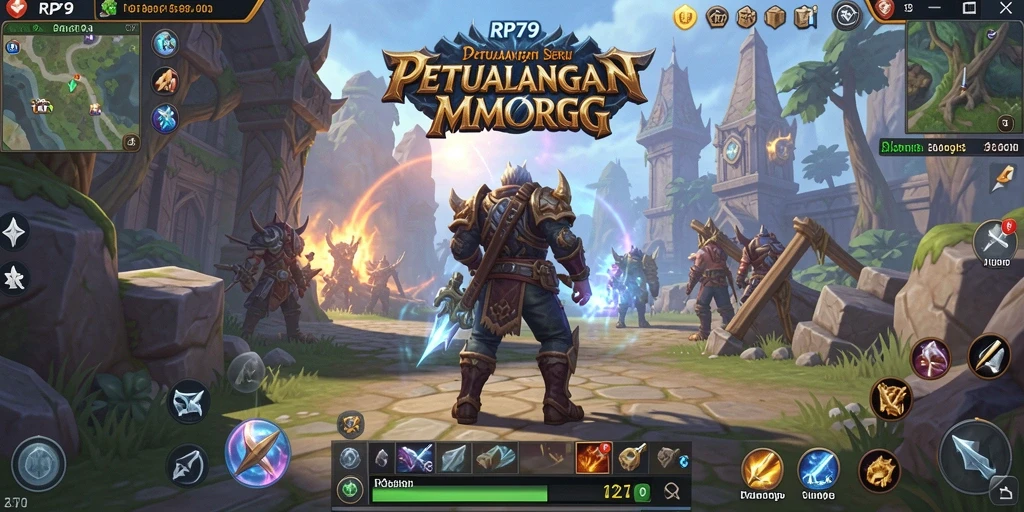 Tampilan gameplay epik dan petualangan dalam RP79.
