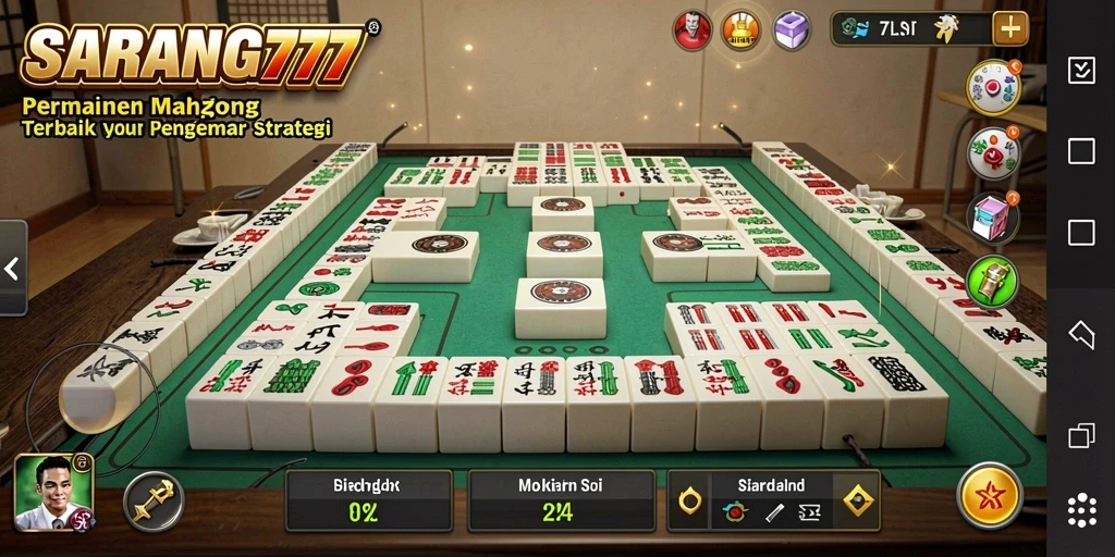 Tampilan menarik gameplay Mahjong di SARANG777.