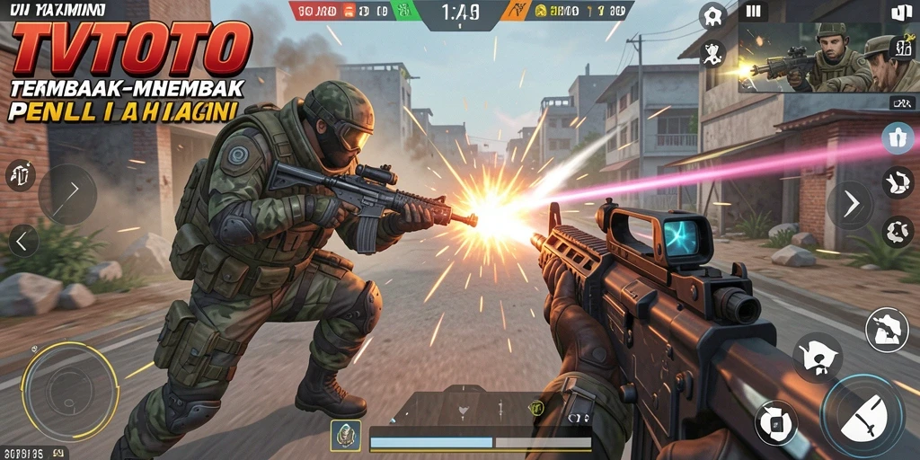 Tampilan aksi seru dalam gameplay TVTOTO yang menegangkan.