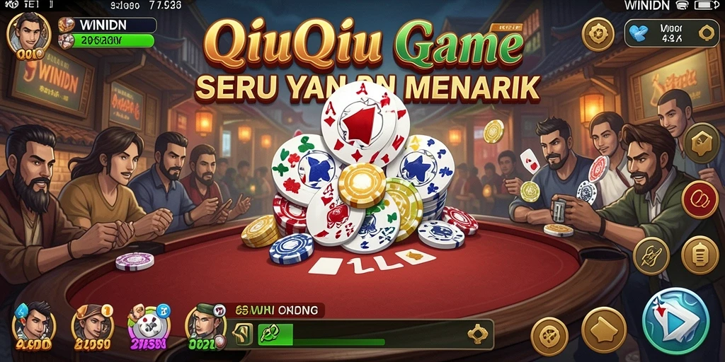 Tampilan gameplay QiuQiu yang seru dan dinamis.