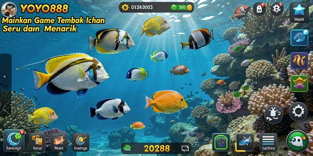 Tampilan gameplay seru menembak ikan di YOYO88.